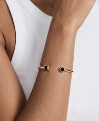 Ettika Gold-Tone Crystal Shapes Cuff Bracelet