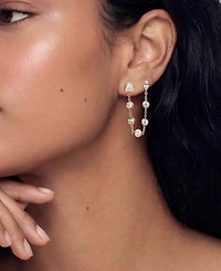 Ettika Double Piercing Turquoise Earrings