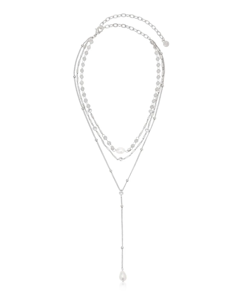 Ettika Forever Falling Pearl Lariat Necklace