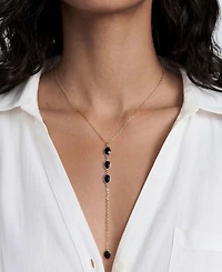 Ettika Bezel Sparkle Dip Lariat Necklace