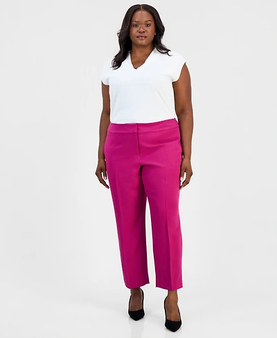 Kasper Plus High-Rise Pants