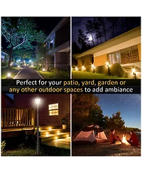 Outsunny 94.5" Solar Lamp Post Light with Auto Sensor Control,