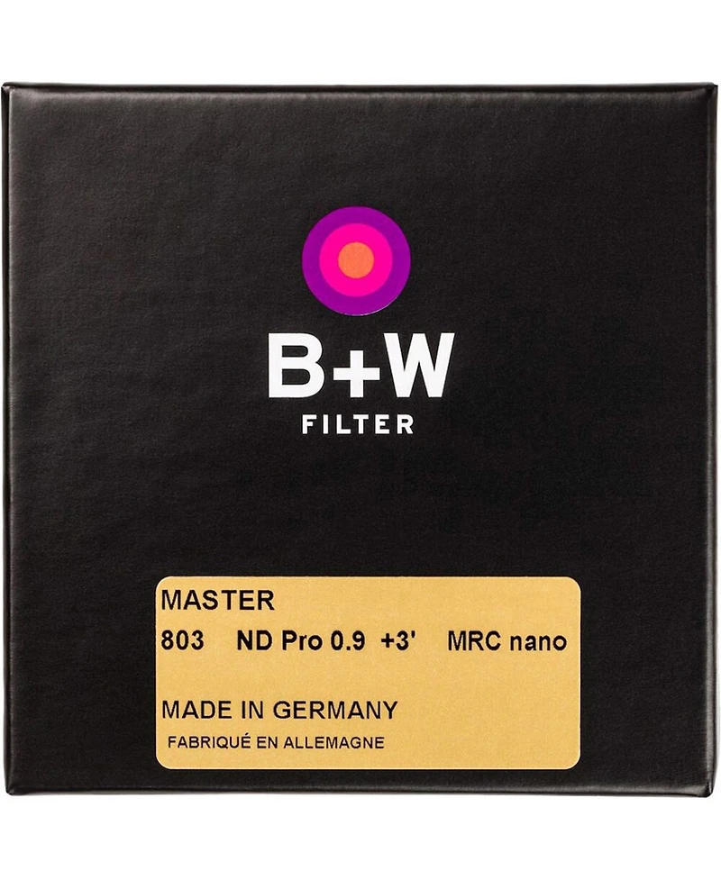 B + W 40.5mm Master 803M Nd 0.9 3-Stop Mrc Nano Neutral Density Filter