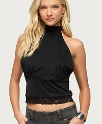 Edikted Women's Sandra Lacey High Neck Halter Top