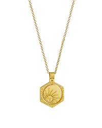 Ottoman Hands Lapis Moon Rotating Pendant Necklace