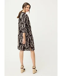 Olsen Women's Embroidered 3/4 Sleeve Dress