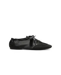 Vivaia Women's Cristina Square-Toe Lace-Up Satin Sneakerina