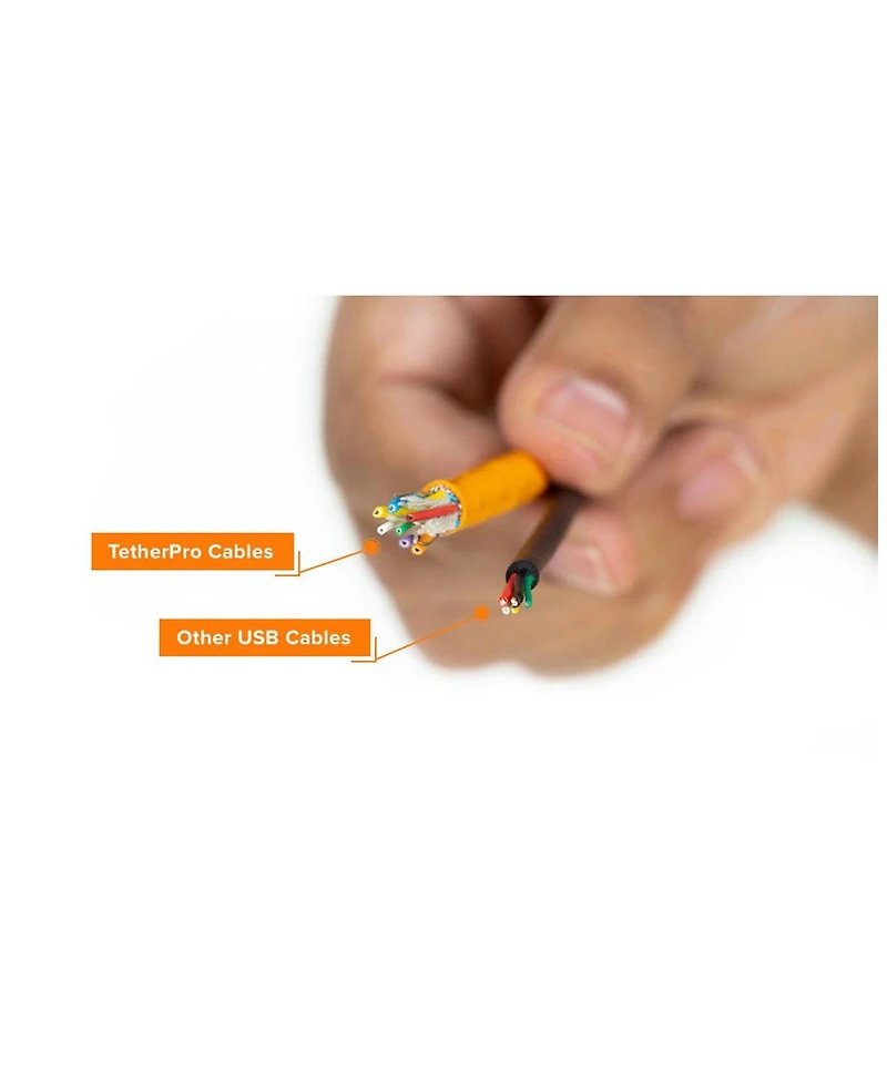 Tether Tools TetherPro 15' Usb-c to Usb-c Right Angle Cable