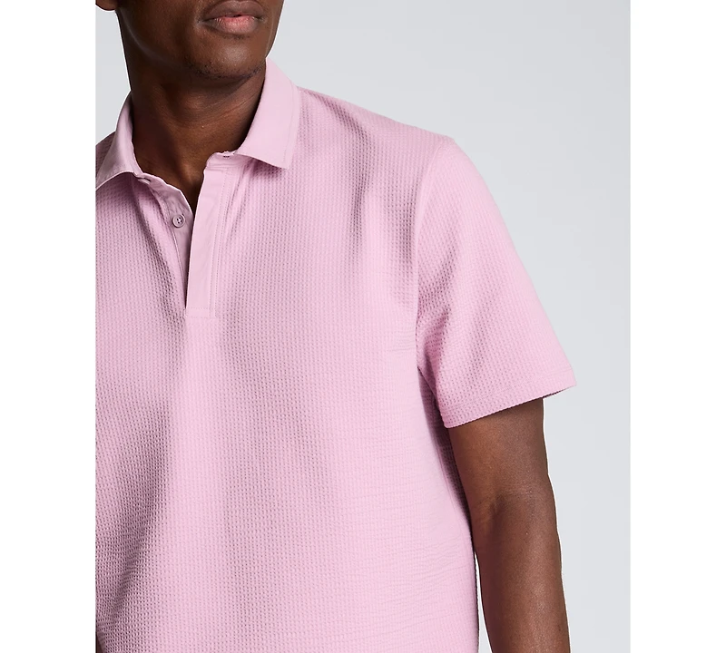 Kenneth Cole Men's Cotton-Blend Short-Sleeve Polo Shirt
