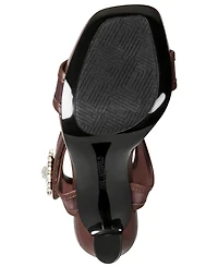 Karl Lagerfeld Paris Women's Celida Mesh Ankle Strap Dress Sandals