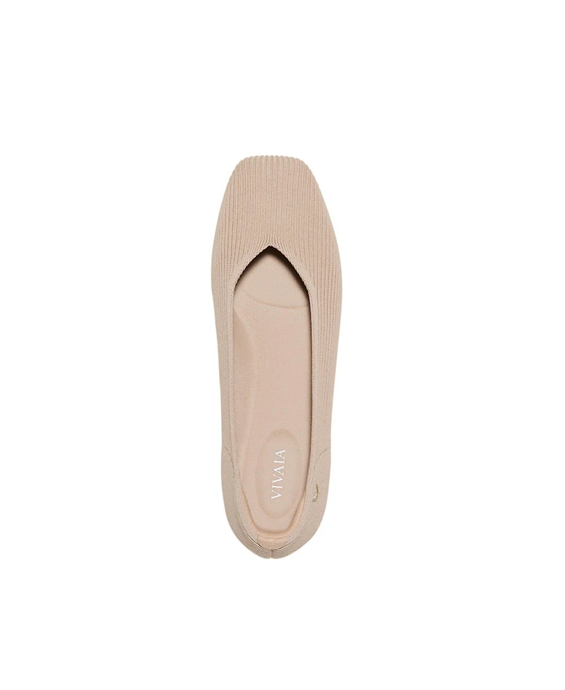 Vivaia Women's Margot 2.0 Square-Toe V-Cut Ballet Flats