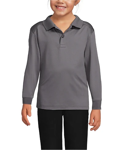 Lands' End Girls Long Sleeve Rapid Dry Polo Shirt