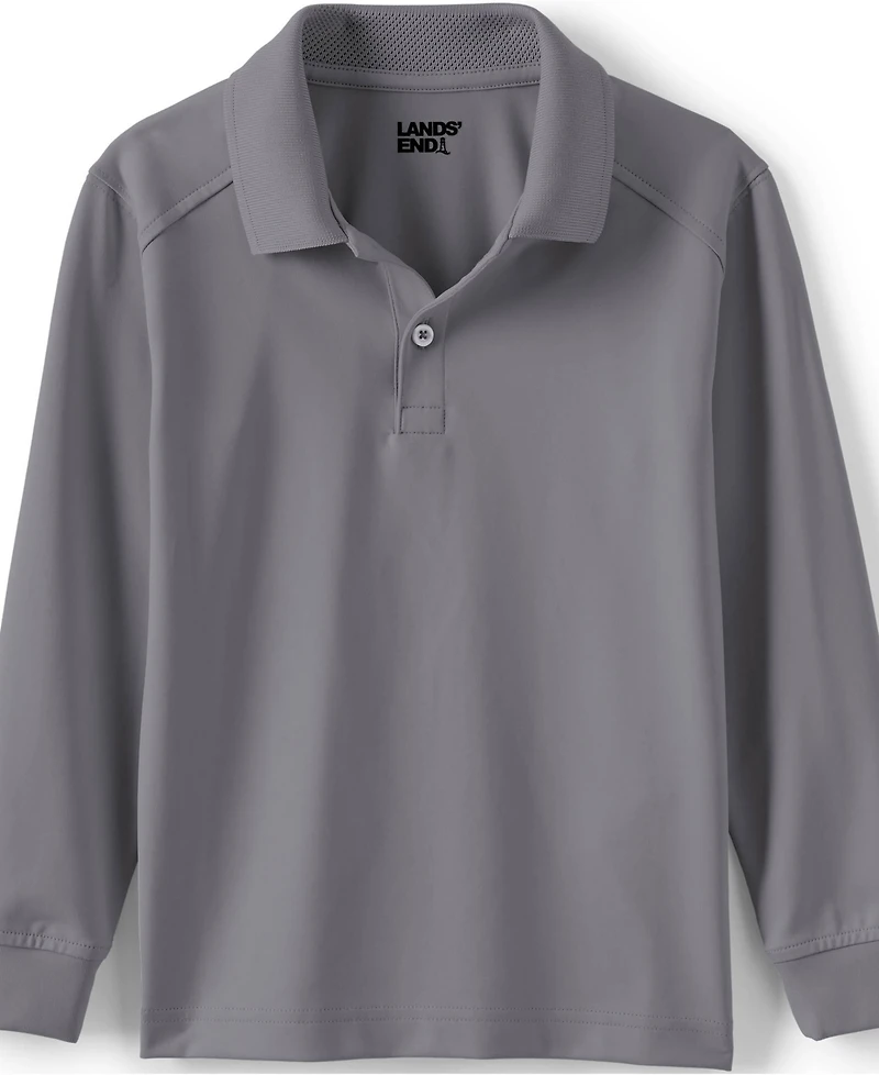 Lands' End Girls Long Sleeve Rapid Dry Polo Shirt