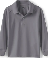 Lands' End Girls Long Sleeve Rapid Dry Polo Shirt