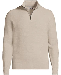 Lands' End Men's Long Sleeve Summer Weight Quarter Zip