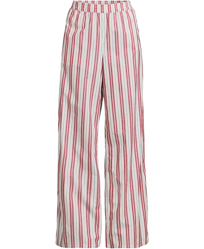 Lands' End Women's Poplin High Rise Extra Wide Leg Pants
