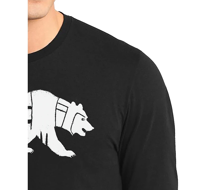 La Pop Art Men's Yosemite Bear Word Long-Sleeve T-Shirt