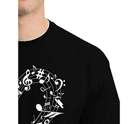 La Pop Art Men's Music Notes Heart Word T-Shirt