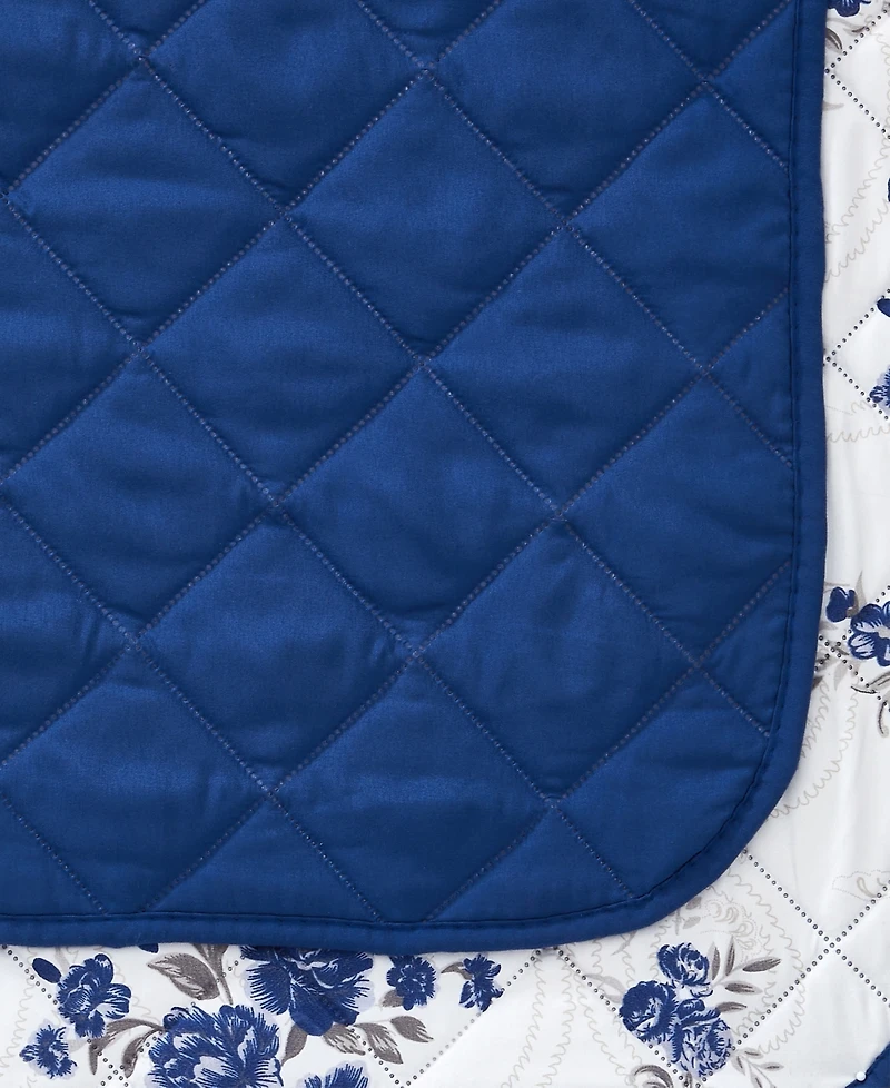 Chelsea Loft Pinsonic Floral Reversible 3-Pc. Quilt Set, Full/Queen