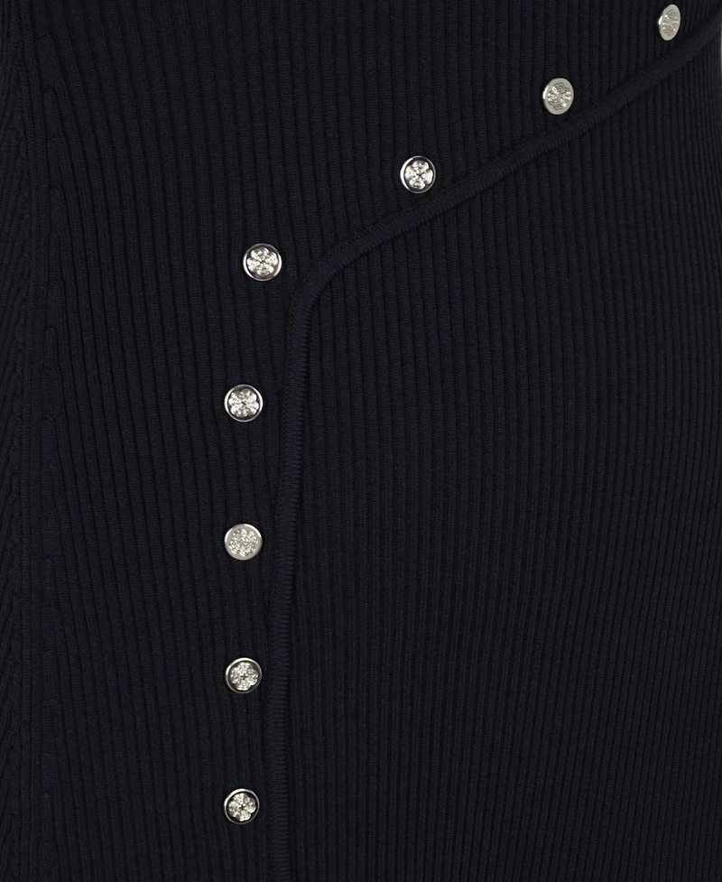 Modenaire Women's Stud-Detail Asymmetric-Seam Dress