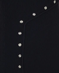 Modenaire Women's Stud-Detail Asymmetric-Seam Dress