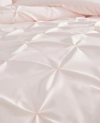 Laura Ashley Pintuck Solid Satin 3-Pc. Comforter Set, King