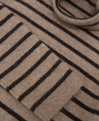 Reiss Women's Stripe Roll-Neck Jumper with Wool