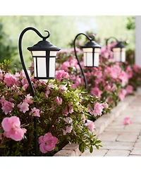John Timberland Carriage 23" High Mission Outdoor Landscape Path Lights Porch House Set of 2 Led Bulb Textured Black Finish