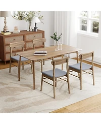 Slickblue Kitchen Armless Dining Chairs Set of 2 Upholstered Wood Frame