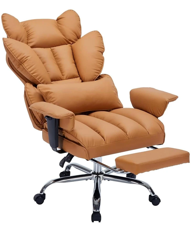 gaomon 400 lb Big and Tall Leather Executive Office Chair with Footrest and Wide Seat