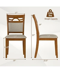 Slickblue Dining Room Chairs Set of 2 Cushioned Seat for Kitchen Use