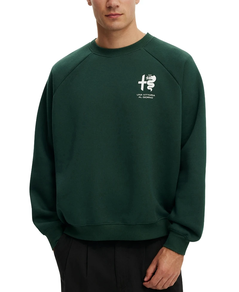Cotton On Men's Modern Box-Fit Alfa Romeo Sweatshirt