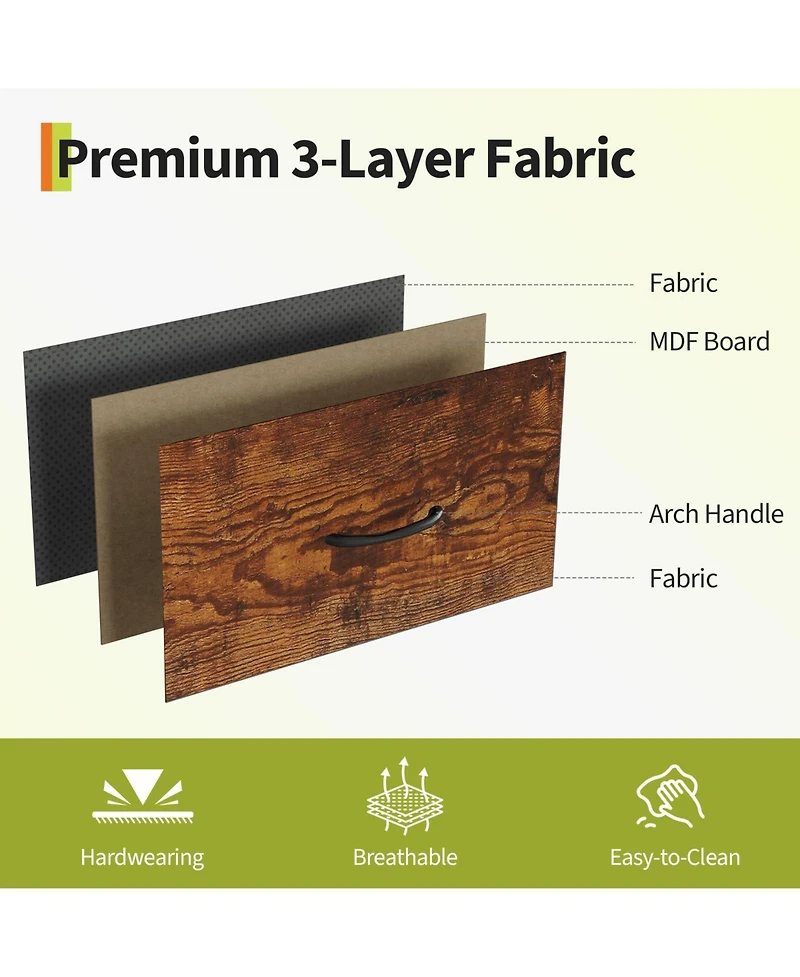 gaomon 63" Dresser with 12 Drawers, Tv Stand for 55-70 Inch Tv, Fabric Dresser for Living Room, Long Chest of Drawers with Open Shelves