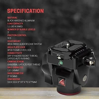 3Pod Tilt Head with Arca-Type Quick Release and Lever-Lock Clamp