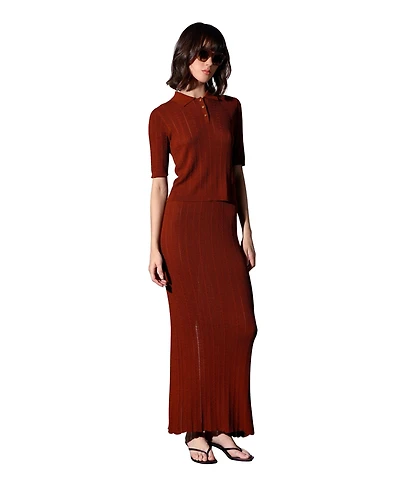 Walter Baker Women's Posey Textured Rope Rib Knit Skirt