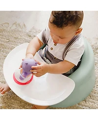 Bumbo Baby Infant Soft Foam Floor Seat with Eating and Play Top Tray Attachment