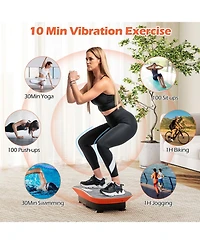 Sugift Portable 20 in Vibration Exercise Platform with Remote Control