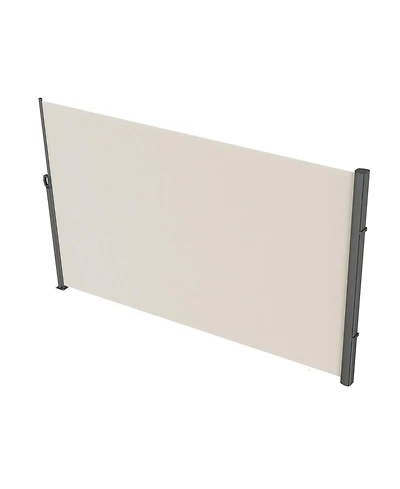 Sugift Retractable Side Awning 71in x 118in Outdoor Privacy Screen
