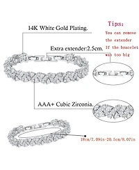Gnuadz Wedding Tennis Bracelet Marquise Cubic Zirconia Women