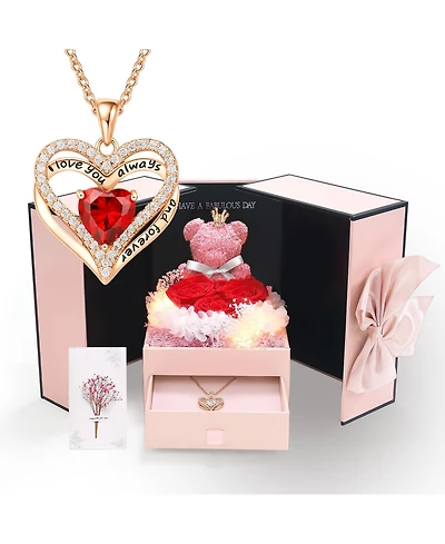 Gnuadz Preserved Heart Necklace Gift Box Couple Mother Gift