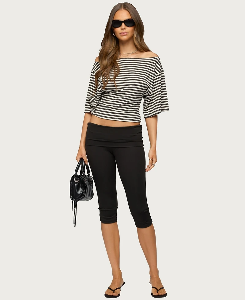 Edikted Women's Jadan Striped Off Shoulder Top