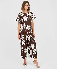 Anne Klein Flutter Sleeve Top Wide Leg Pants