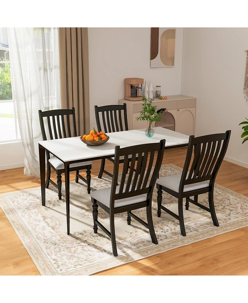 Slickblue Dining Chair Set of 2 Side Chairs with Solid Wood Legs