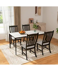 Slickblue Dining Chair Set of 2 Side Chairs with Solid Wood Legs