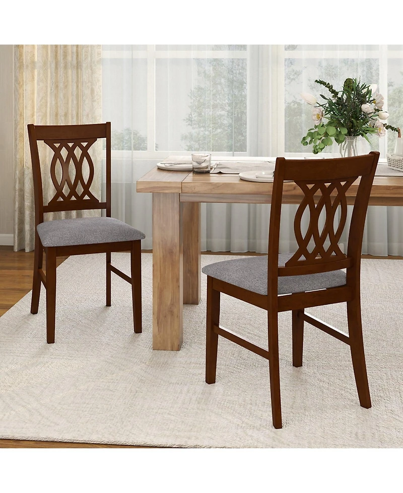 Slickblue Set of 2 Dining Chairs with Comfortable Padded Seat for Home Use