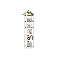 Slickblue 6 Tier Bookshelf Storage Organizer for Home Office Display