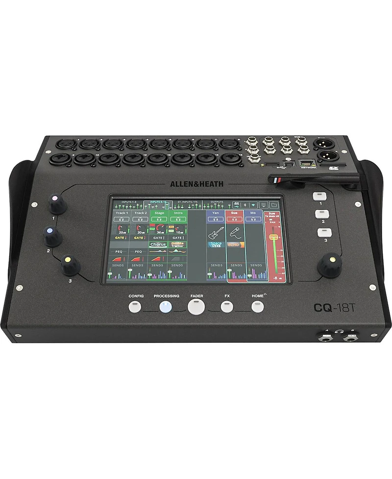 Allen & Heath Cq-18T Ultra-Compact 18-Channel Digital Mixer with 7" Touchscreen