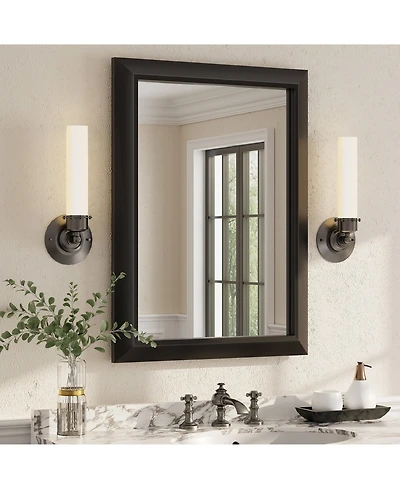 Apmir 22" x 30" Inch Thick Metal Framed Wall Mirrors for Bedroom