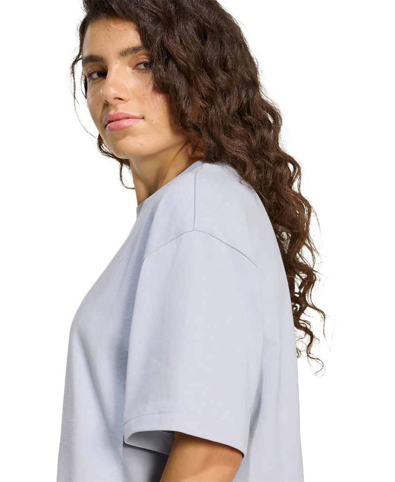 adidas Women's Cotton Logo Boxy Short-Sleeve T-Shirt