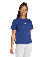 adidas Women's Short-Sleeve Cotton Crewneck Logo T-Shirt